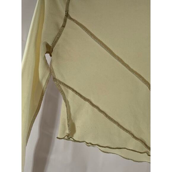 AS YOU Women's Beige Mesh Long Sleeve Crewneck Crop Top SZ 6 - Picture 6 of 10